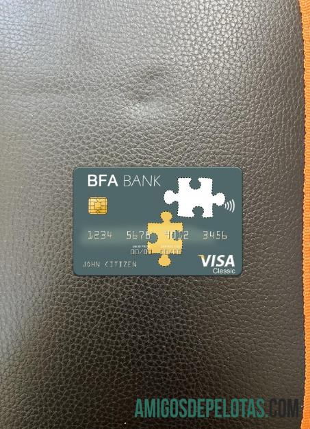 Angola Banco De Fomento Visa Card Photolook Front exemplo real